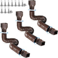 Flexible Rain Gutter Downspout Extensions 3-Pack - Extends 21 to 60 in