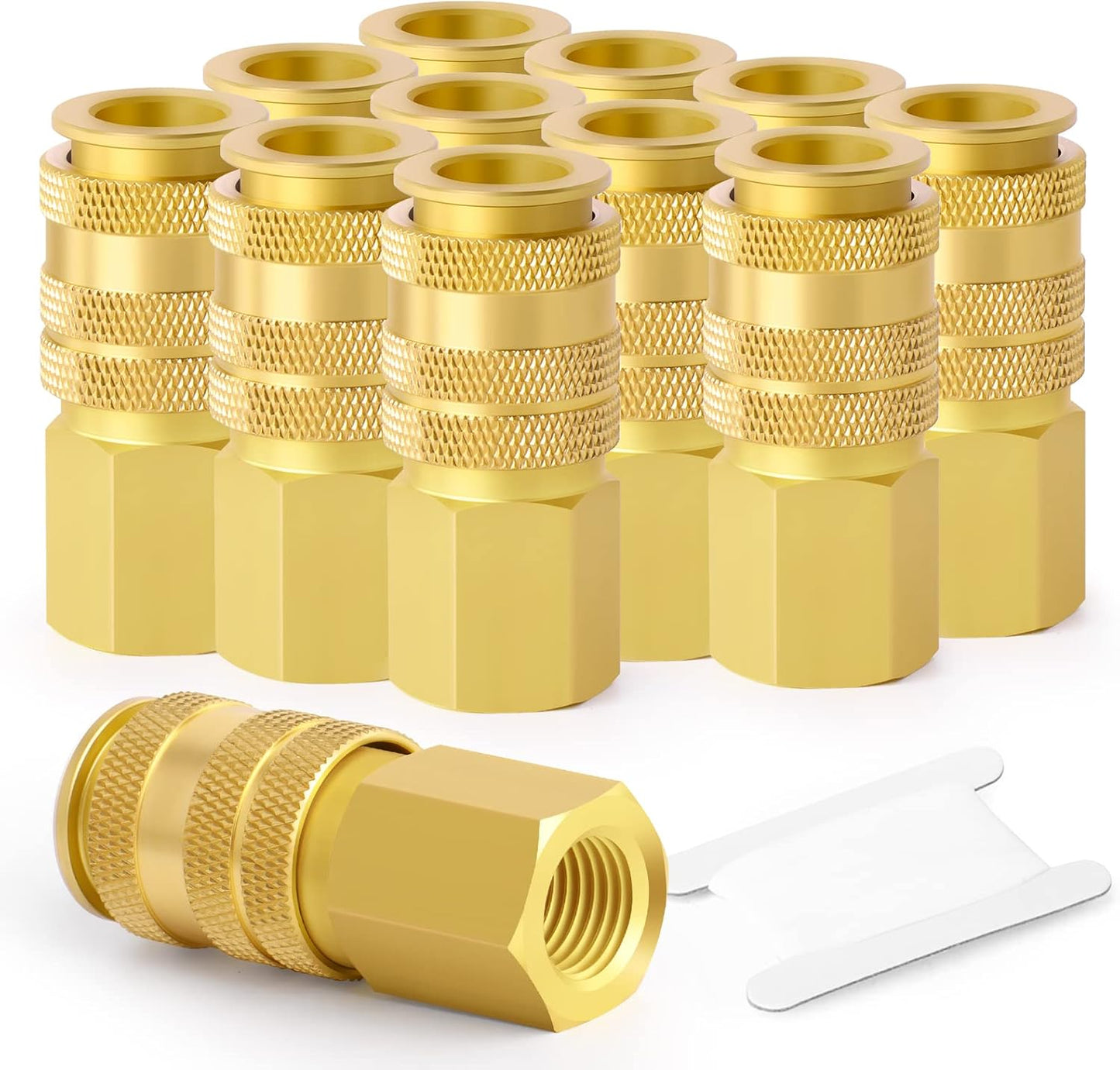12PCS GASHER Universal Brass Coupler, 3-in-1 Quick Connect