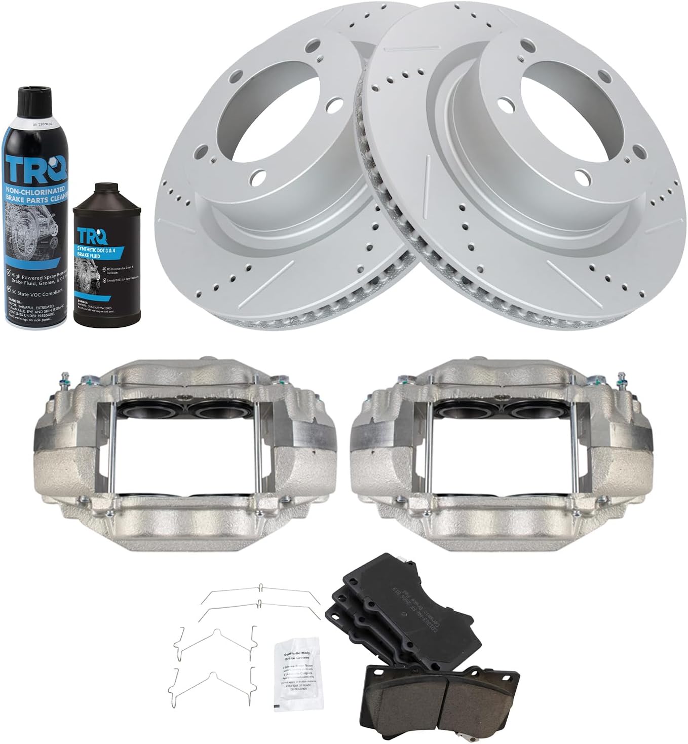 TRQ Front Performance Brake Pad & Rotor Kit for Toyota Sequoia