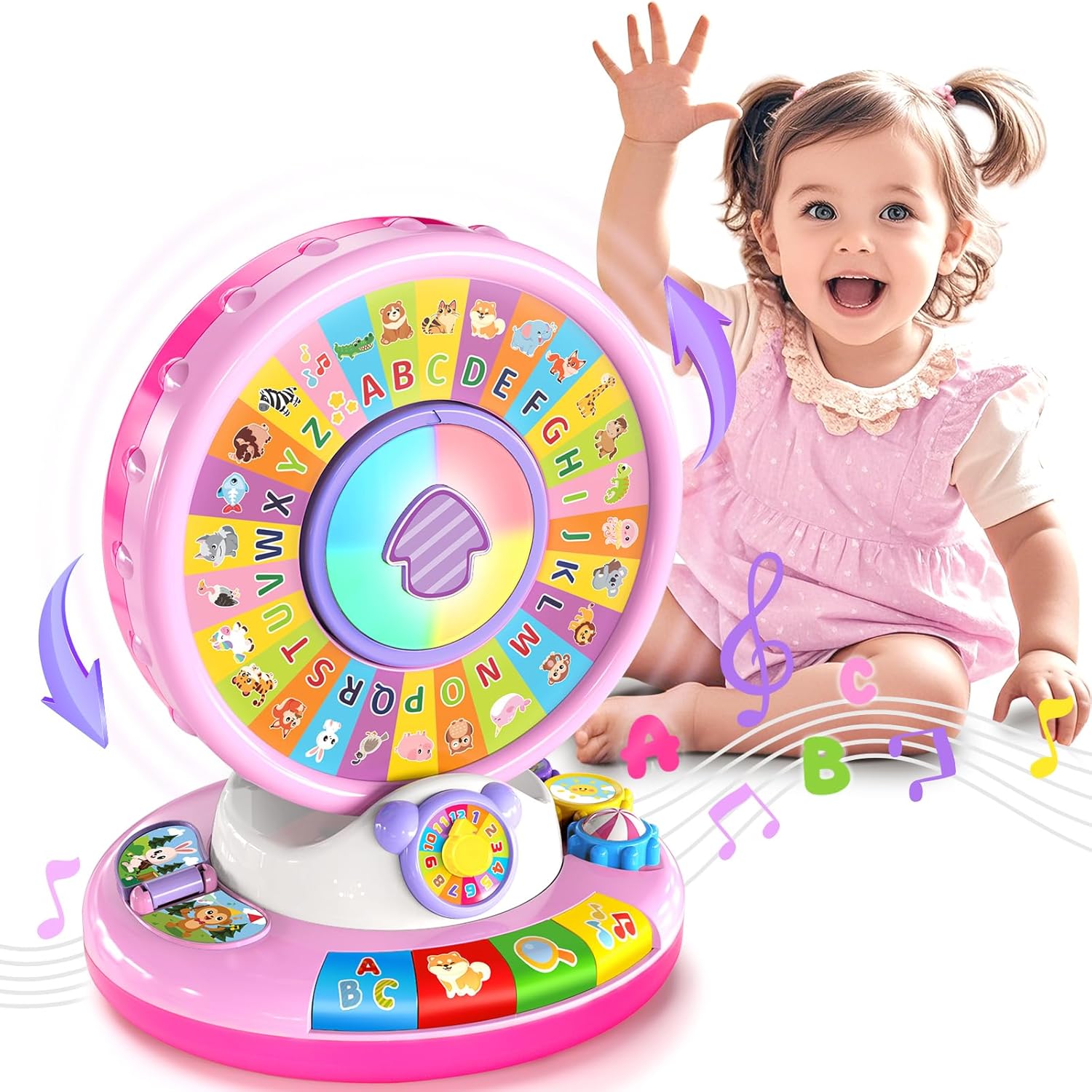 Musical Spin & Sing Alphabet Zoo Learning Toys for Toddlers