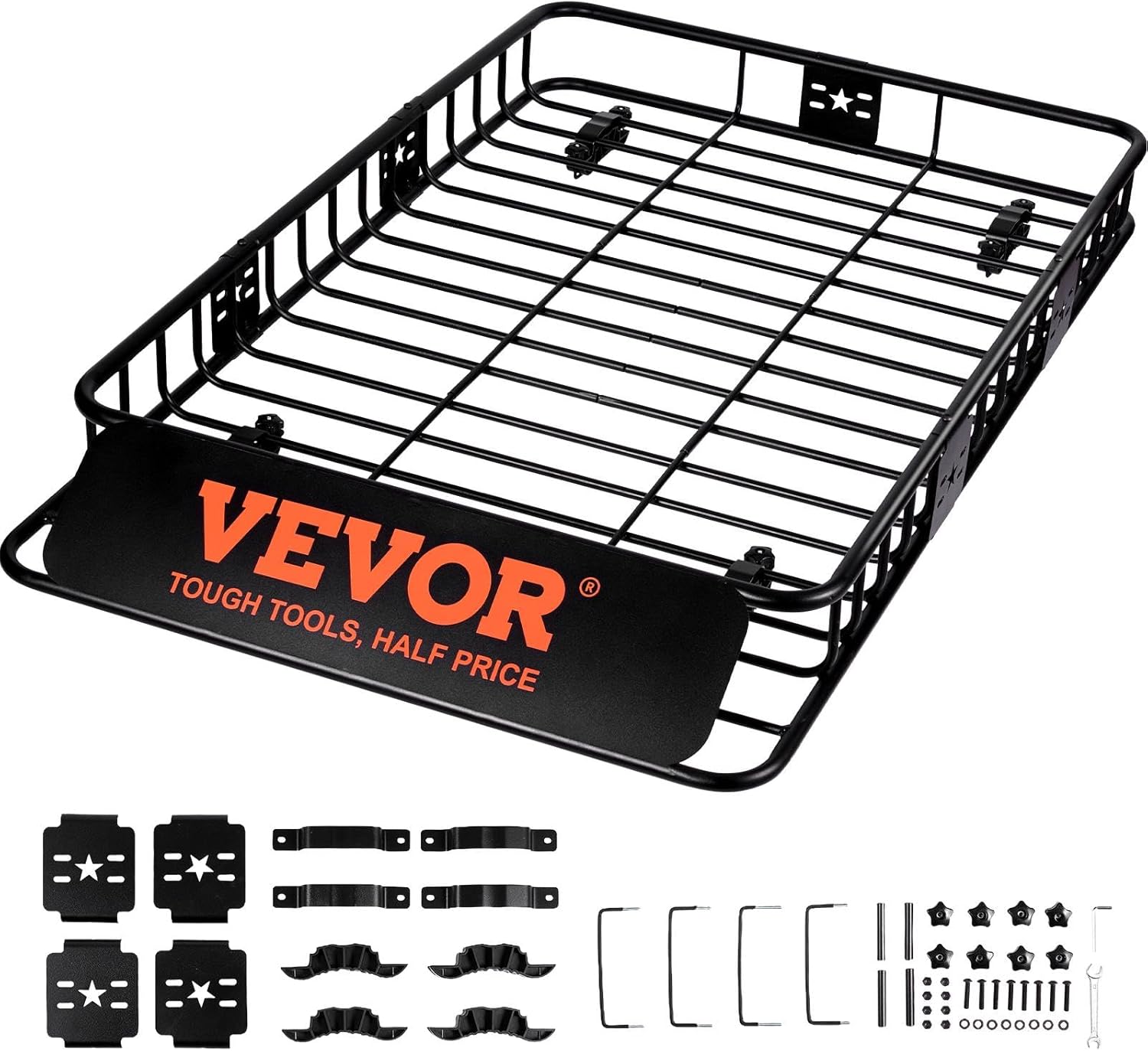 VEVOR Roof Rack Cargo Basket for SUVs and Trucks, 200 LBS Capacity