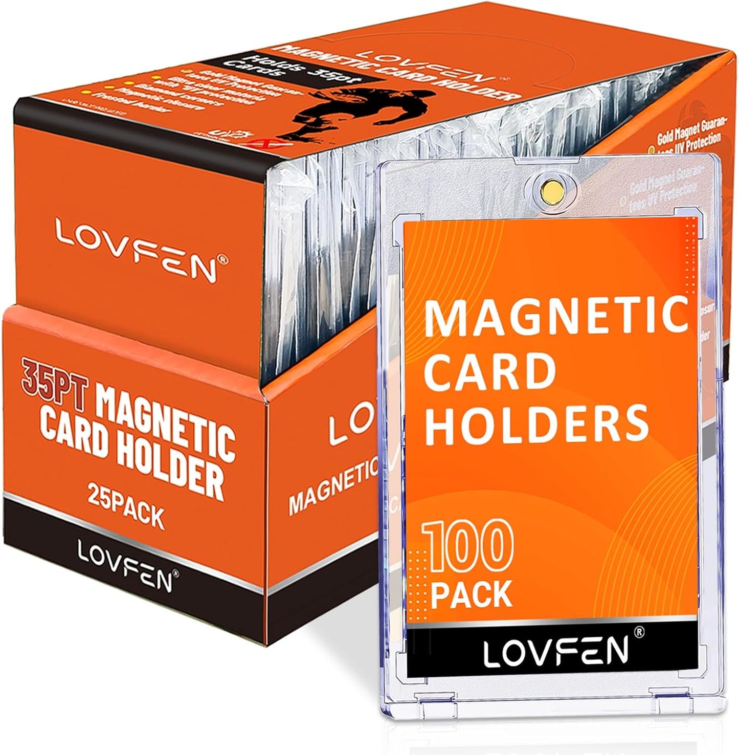 Magnetic Card Holder 100 Packs for Trading Cards & Sports Cards