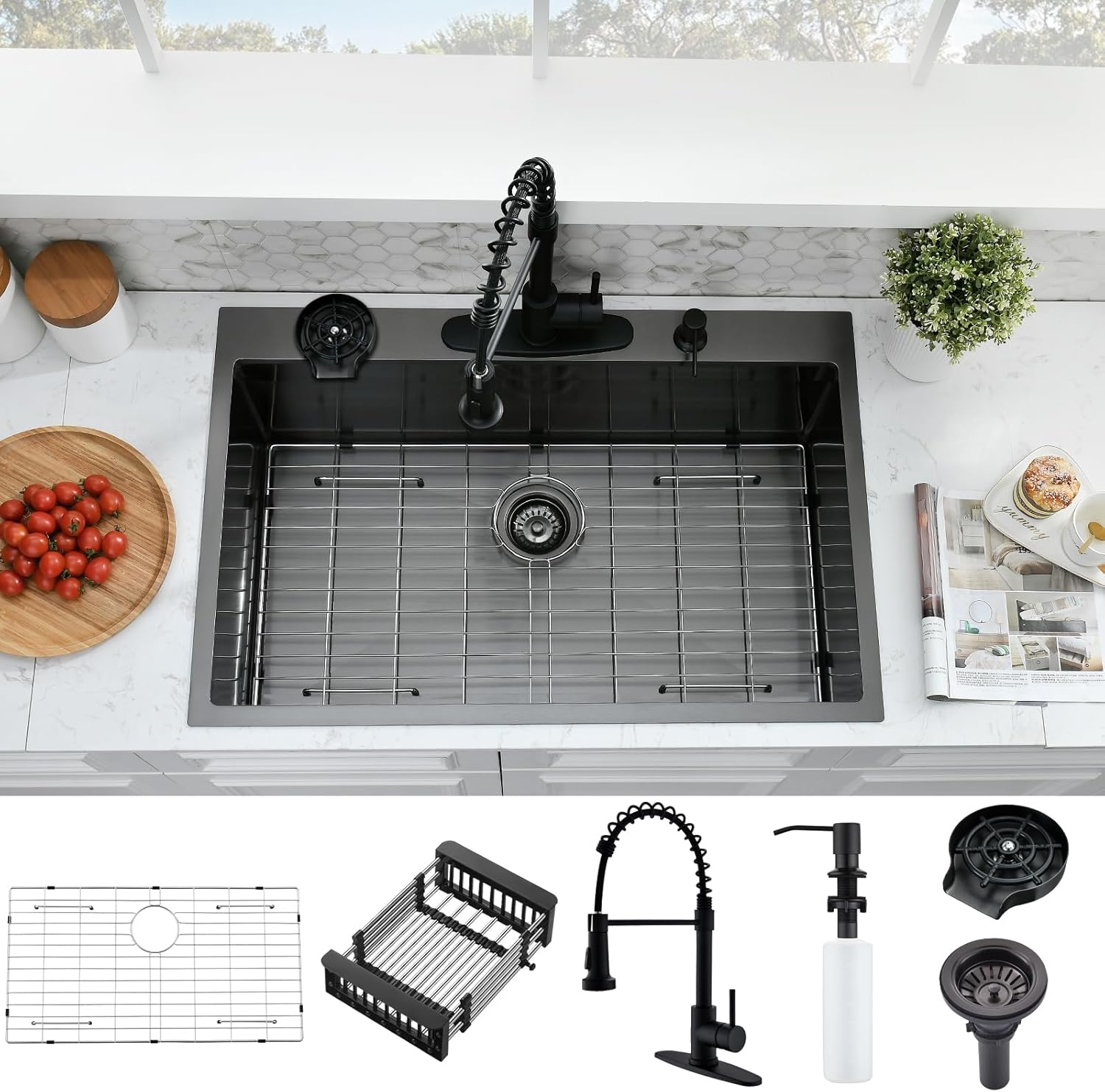 3319 Drop In Kitchen Sink with Faucet Combo for Modern Kitchens