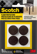 Scotch Felt Furniture Pads 16 PCS 1 in Round Brown - Floor Protection