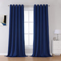 DUALIFE Navy Blue Blackout Curtains Thermal Insulated Panels - Room