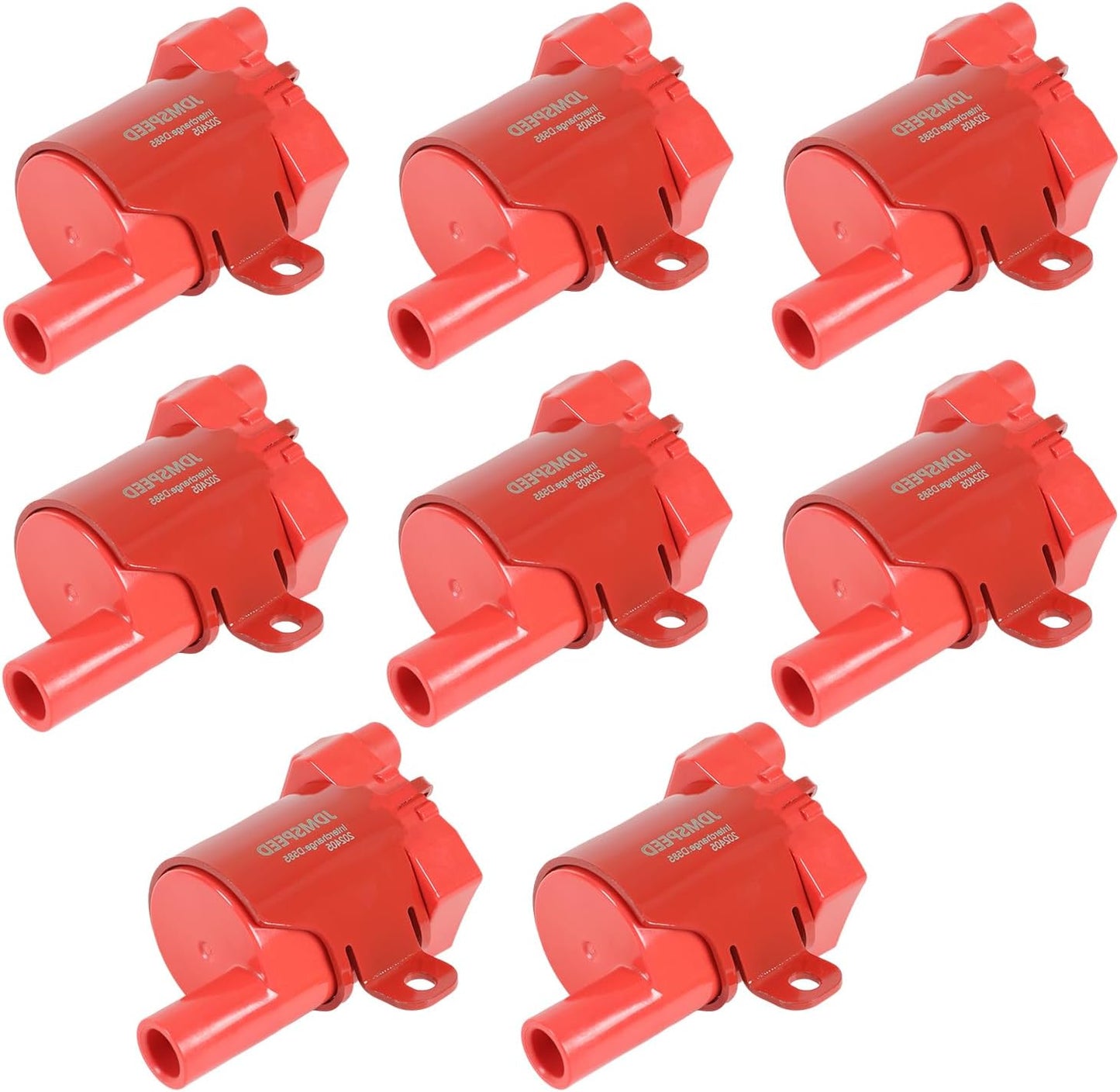 JDMSPEED 8 Round Red Ignition Coil Pack for Chevrolet & GMC