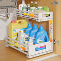 Under Sink Organizers and Storage 2-Tier L Shape Pull Out Cabinet