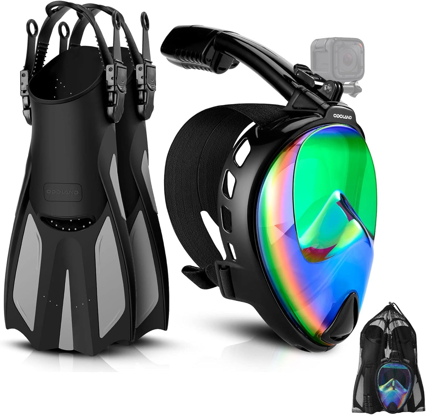 Odoland Full Face Snorkel Set - 180 Panoramic View!