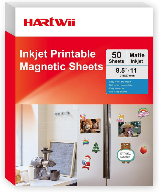 Bulk Printable Magnet Sheets for Inkjet Printers - 50 Sheets