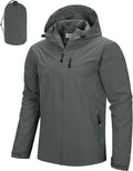 33,000ft Men's Packable Rain Jacket Lightweight Waterproof Shell Shoes