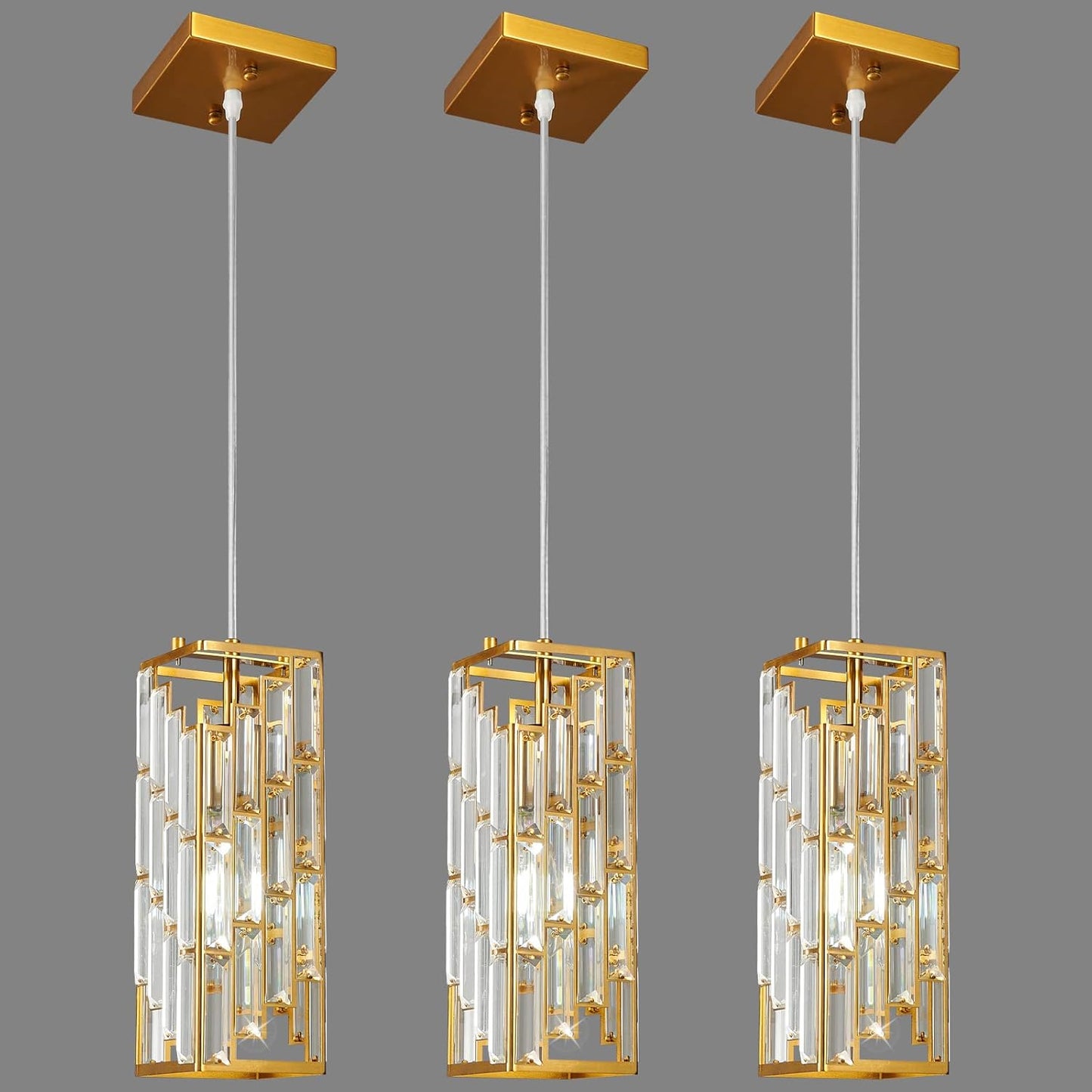 Gold Pendant Lighting Modern Mini Crystal Chandeliers for Home