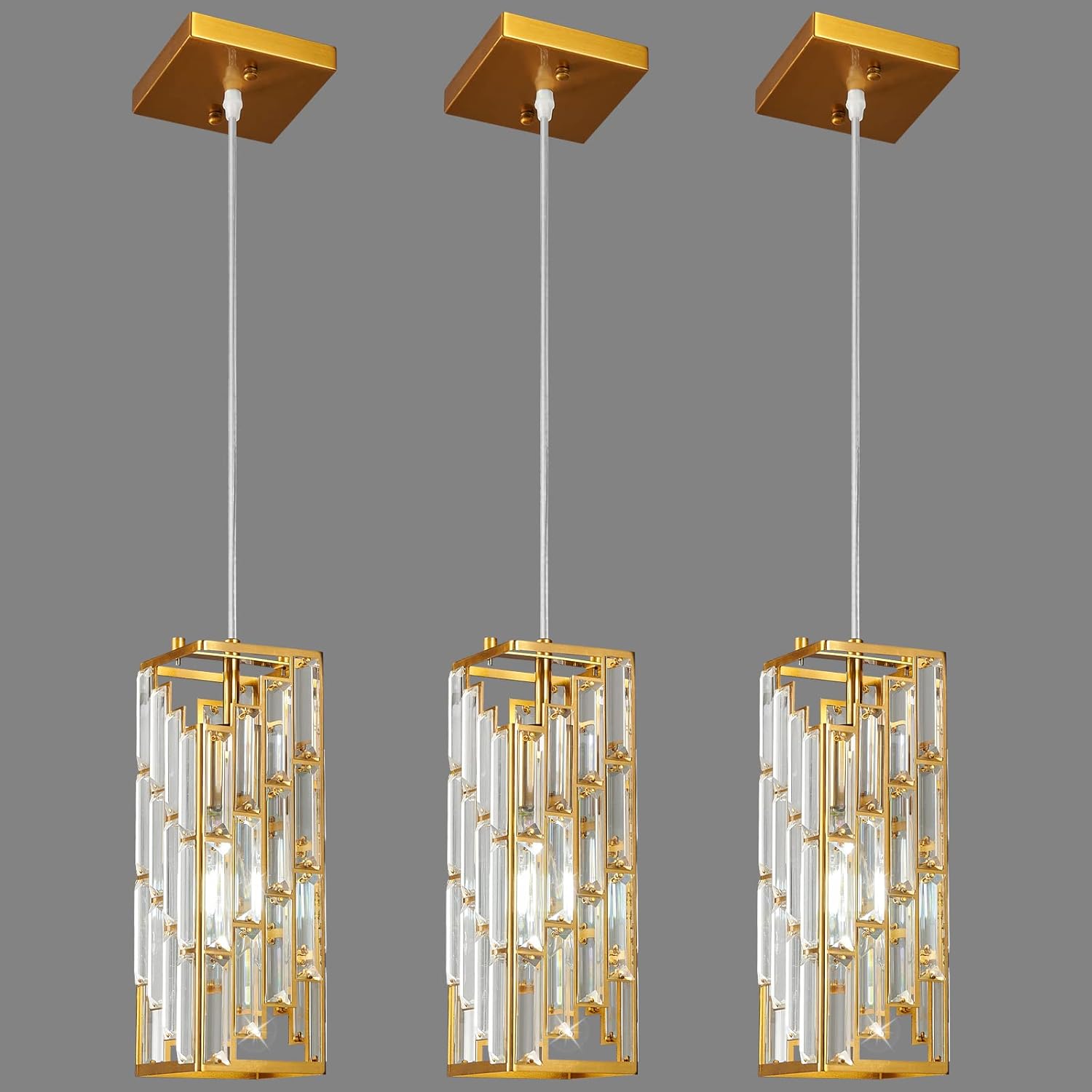 Gold Pendant Lighting Modern Mini Crystal Chandeliers for Home
