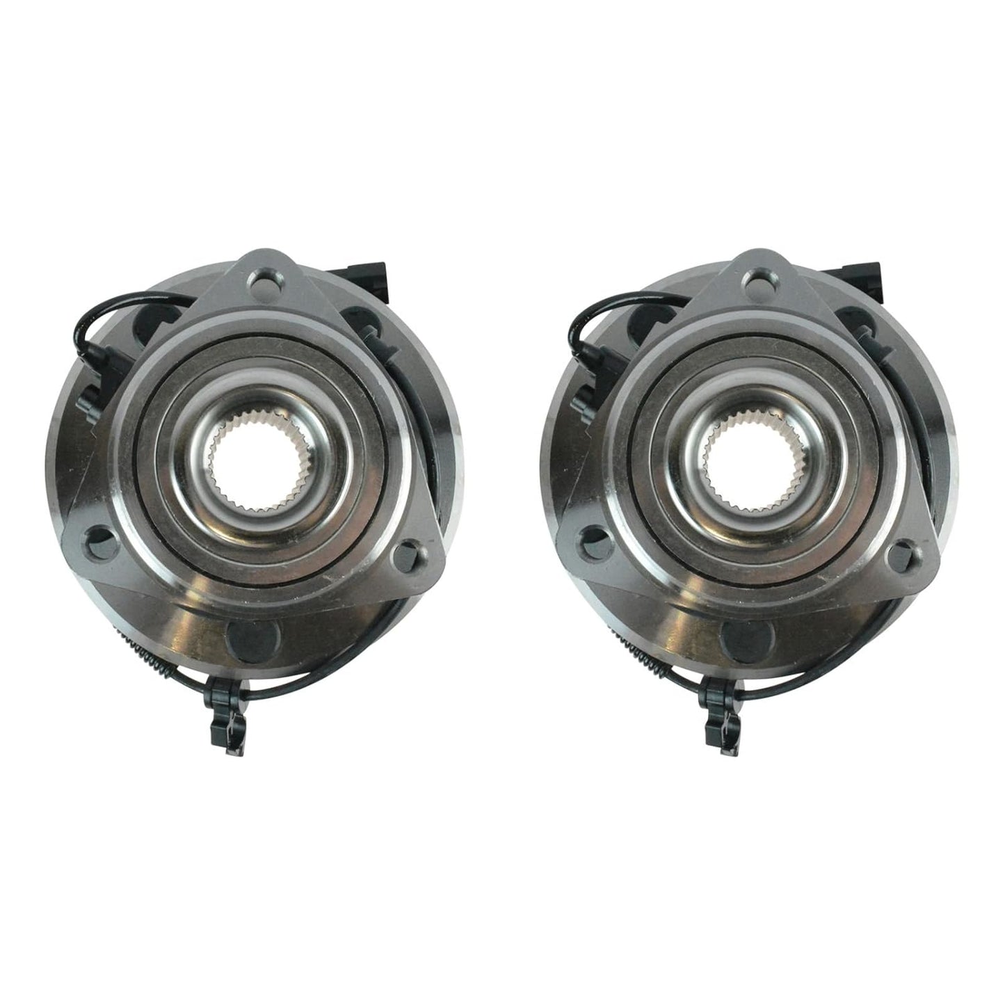 TRQ 2 Piece Front Wheel Bearing & Hub Assembly Set for Jeep