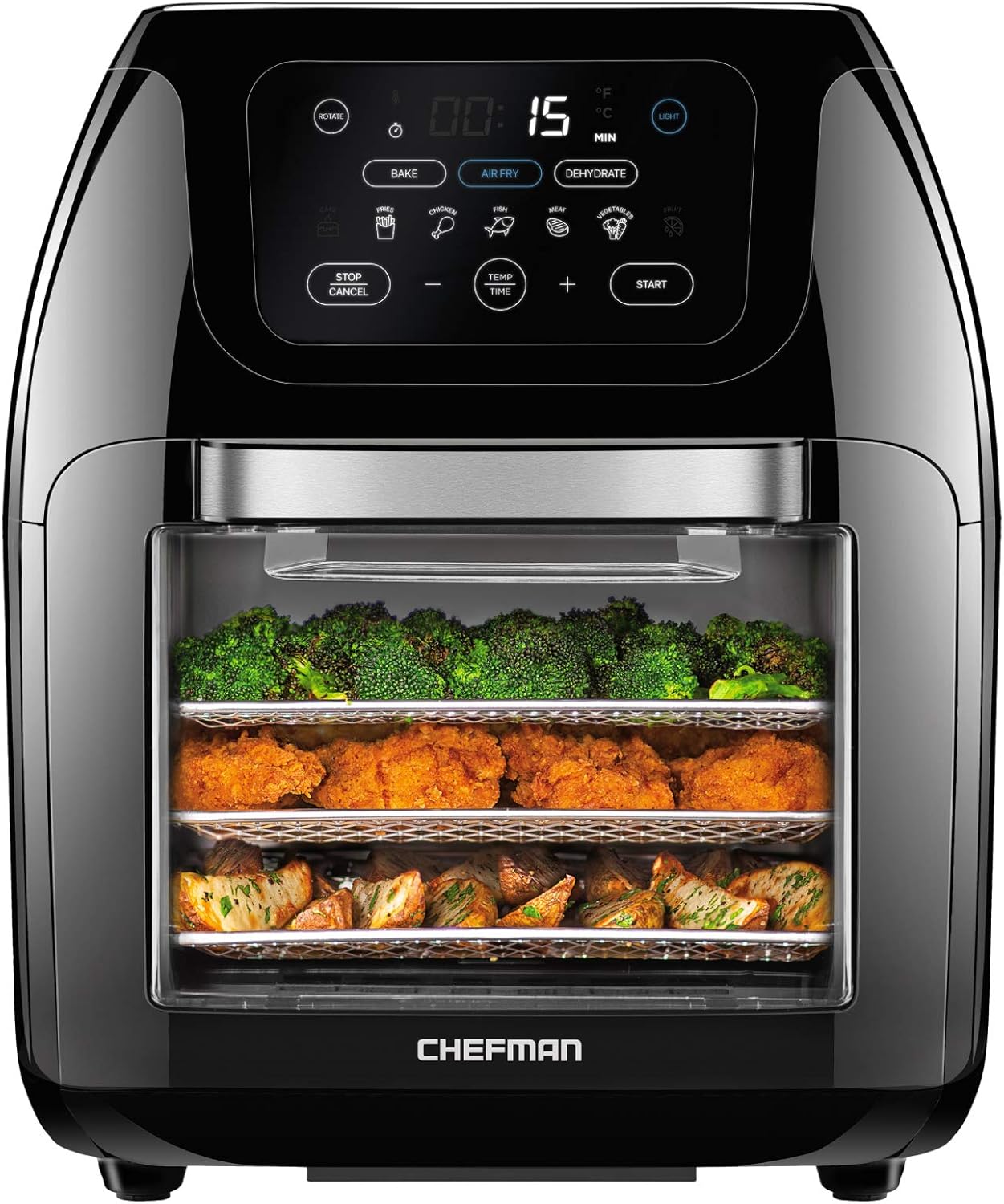 Chefman 10L Multifunctional Air Fryer: 17 Presets, XL Family Size
