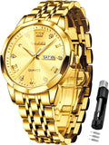 OLEVS Men's Diamond Dress Watch, Waterproof & Luminous