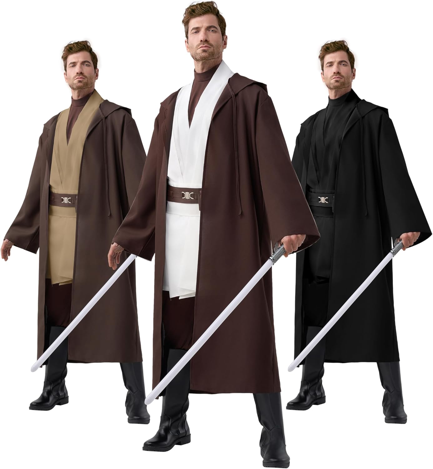 Spooktacular Creations Halloween Mens Tunic Hooded Cloak Costume