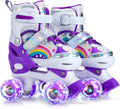 Girls Roller Skates for Kids Beginners 4 Size Adjustable Roller Skates
