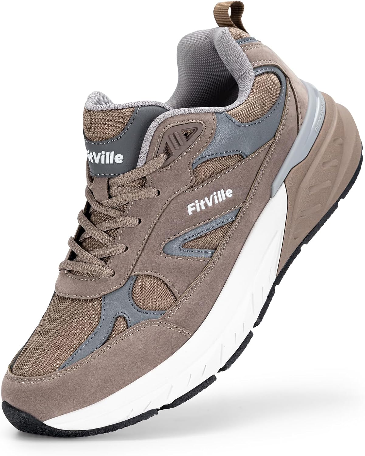 FitVille Wide Walking Shoes for Men with Arch Support and Comfort