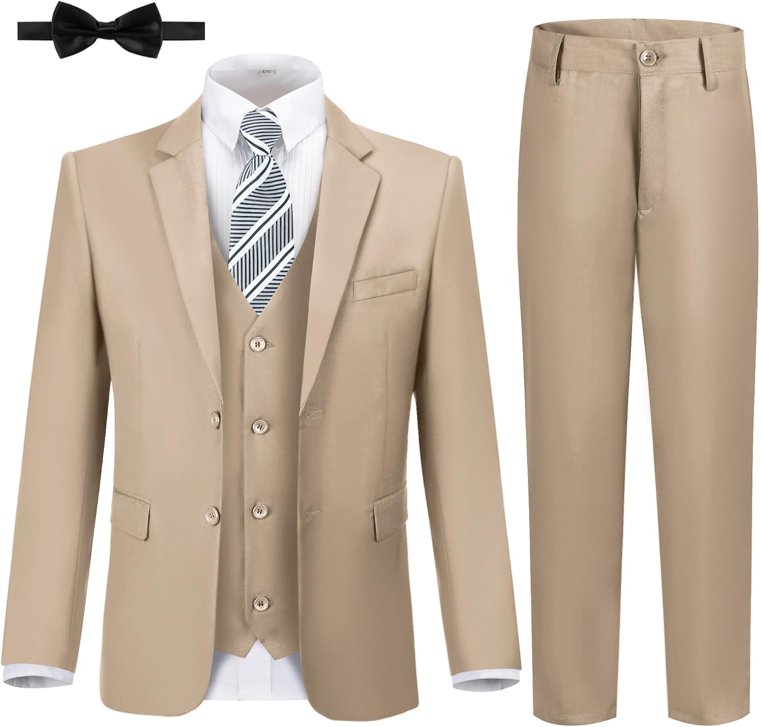 JPF Boy's Formal Suit Set Slim Fit Tuxedo for Weddings and Events