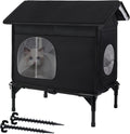 Weatherproof Feral Cat Houses for Outdoor Cats with Escape Door