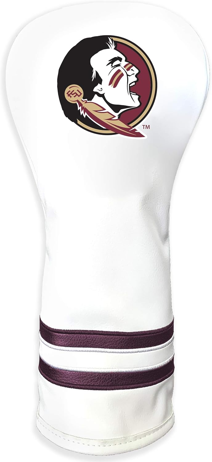 NCAA White Vintage Fairway Golf Club Headcover for Team Spirit