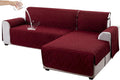 Wine Red Sectional Couch Covers for Dogs L Shaped Sofa Cover