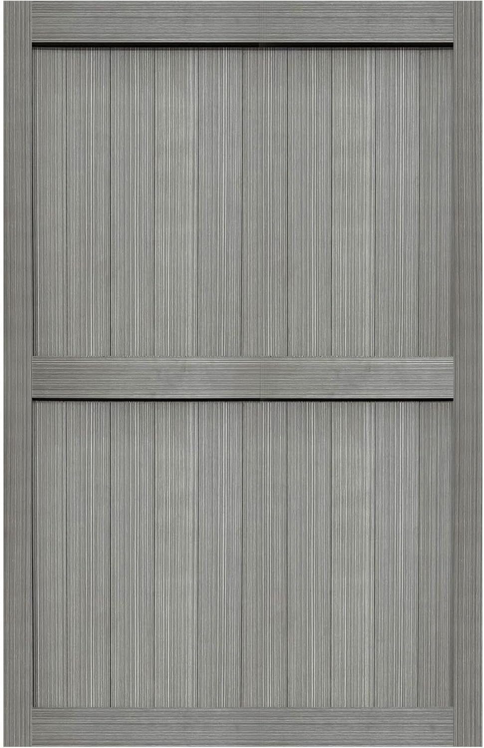 54in x 84in MDF Elephant Gray Barn Door for Elegant Spaces