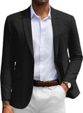 Men's Herringbone Blazer Slim Fit Cotton Sport Coat - Versatile
