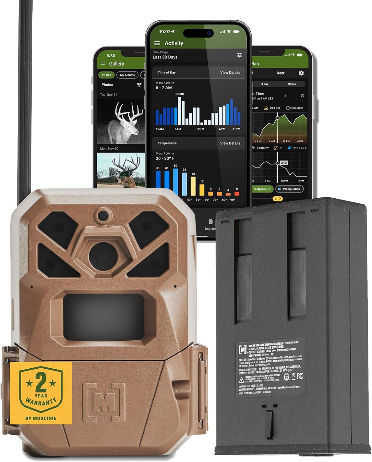 Moultrie Edge 2 Cellular Trail Camera - Instant Nationwide 4G LTE - Crystal Clear 36MP Photo & 1080P Video