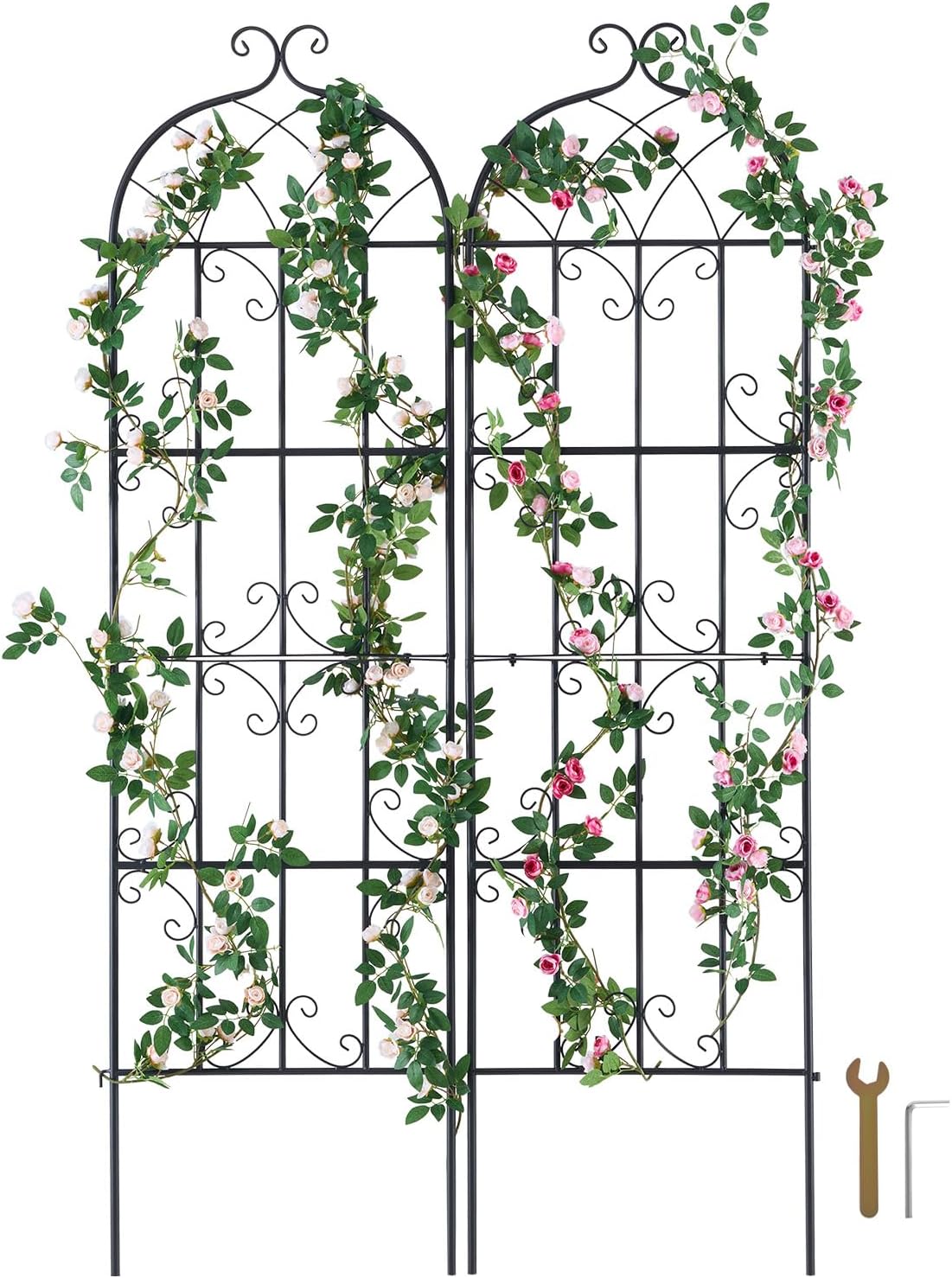 VEVOR Garden Trellis for Climbing Plants - Durable Metal Support