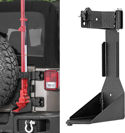 Jack Holder Tailgate Door Hinge Mount Bracket Kit for Jeep Wrangler