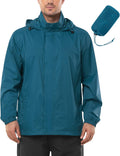 Men's Rain Jacket Waterproof Packable Rain Shell with Hood
