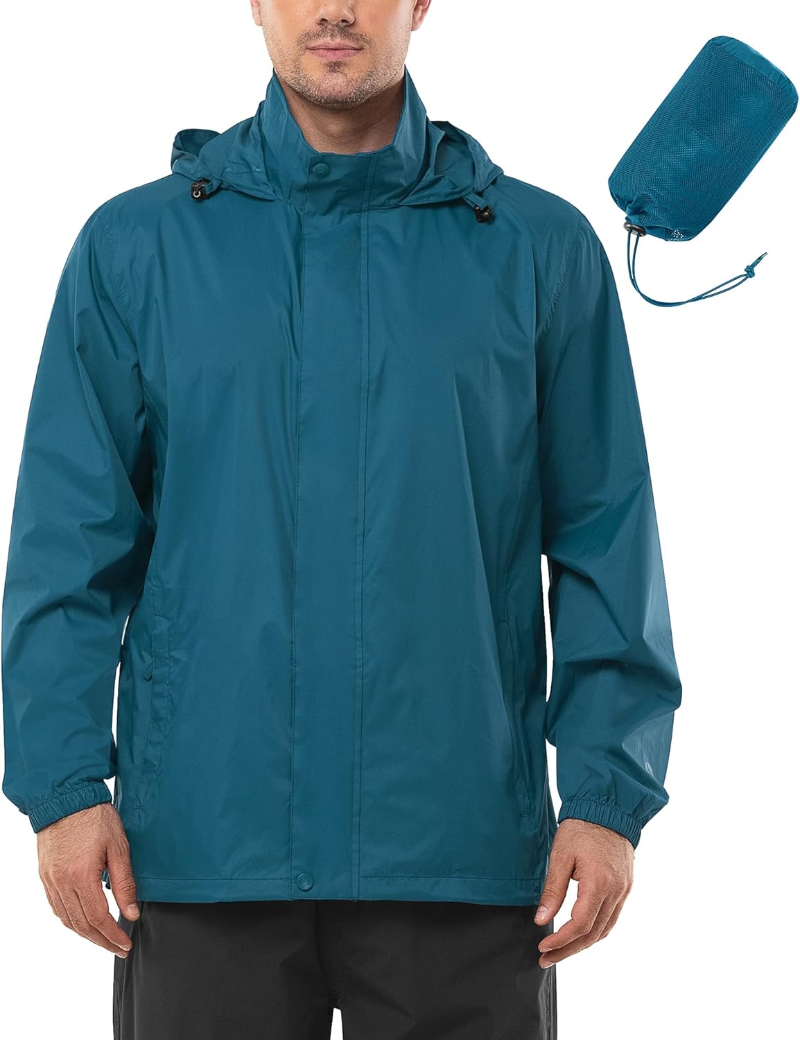 Outdoor Ventures Men's Rain Jacket Waterproof Lightweight Shell
