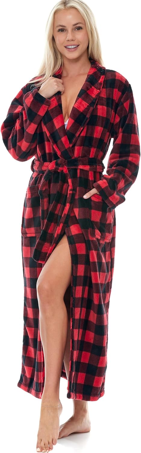 Plush Robe for Women by Alexander Del Rossa - Cozy Comfort