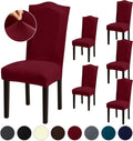 Stretch Dining Room Chair Covers Set of 6 - Washable, Stretchy Fit