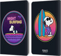 Peanuts Night Surfer Snoopy Leather Wallet Case for Kindle Paperwhite