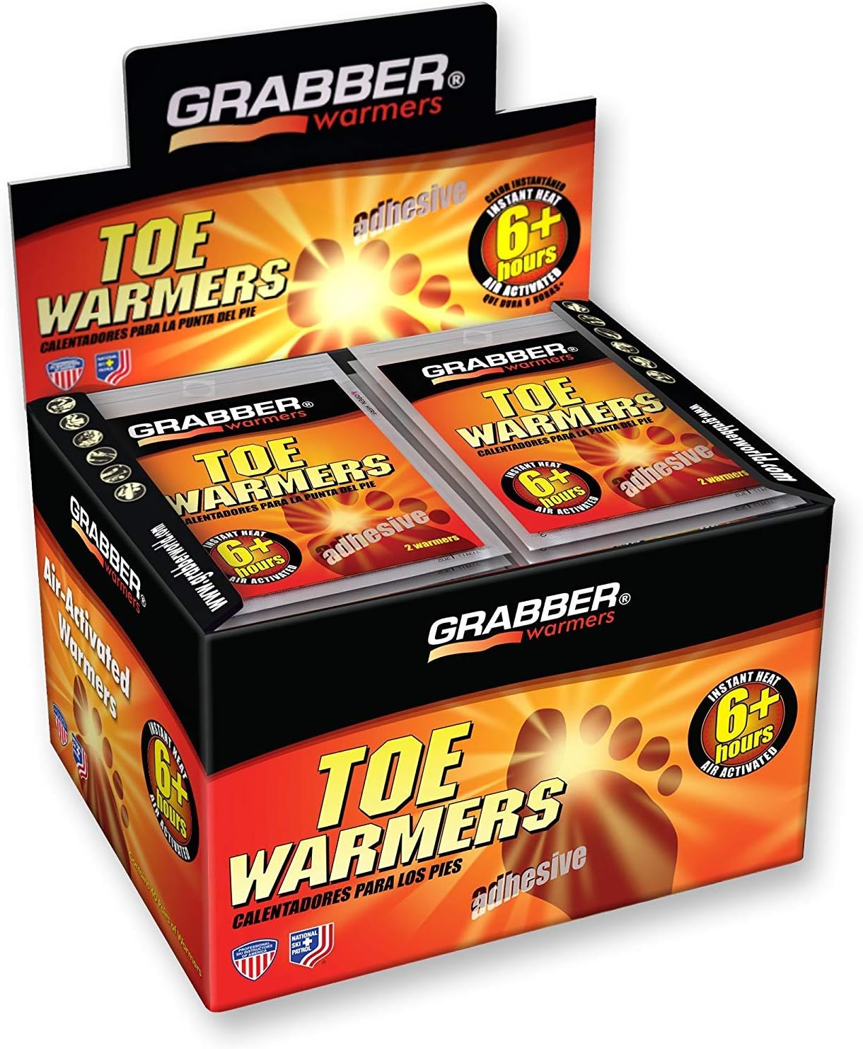 Grabber Toe Warmers - Natural Odorless Heat for Cold Days
