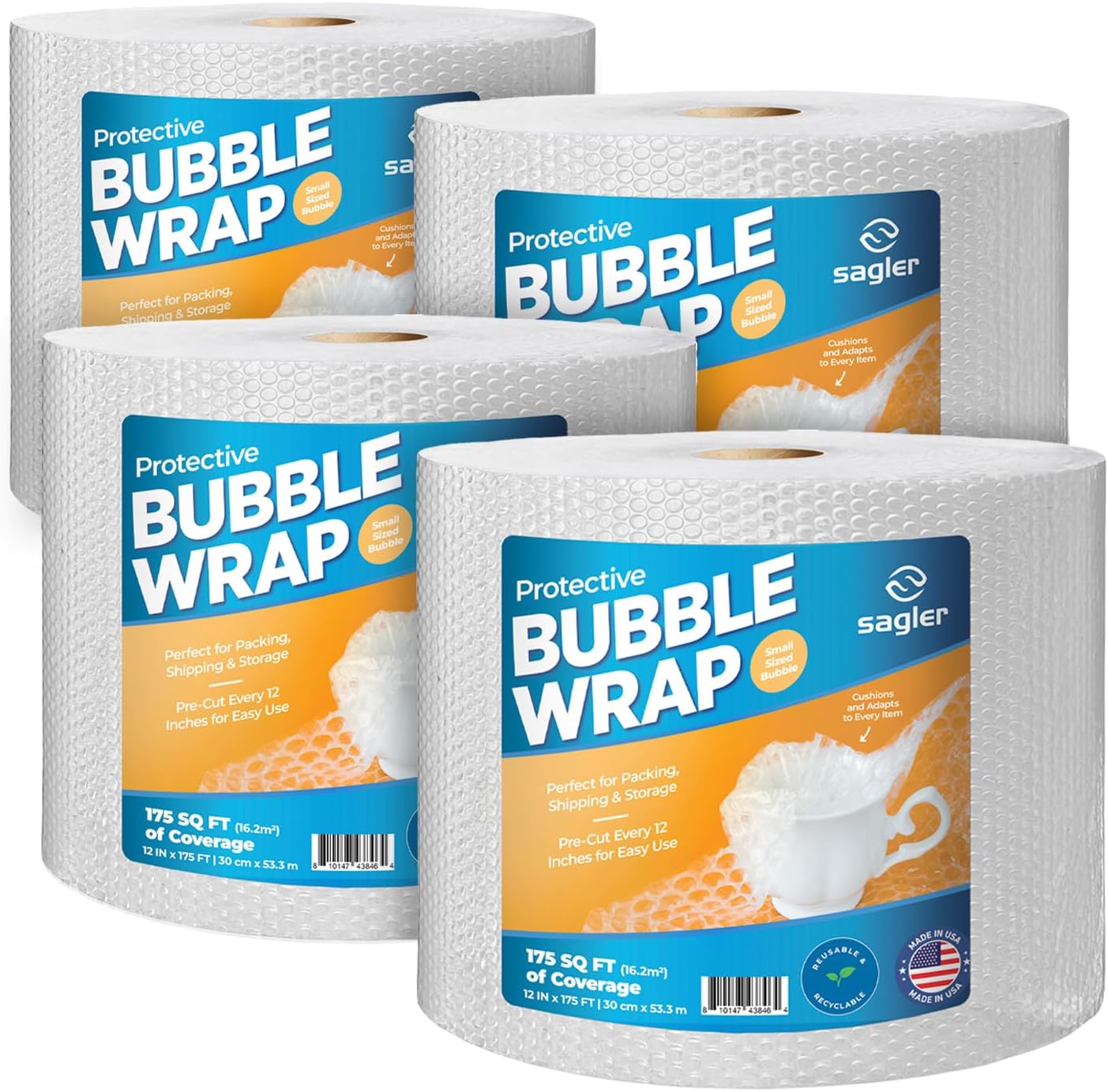 Bubble Cushion for Packing & Moving - 12in x 600ft Rolls