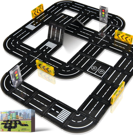 Aukit Magnetic Road Expansion Pack - Fun Construction Toy