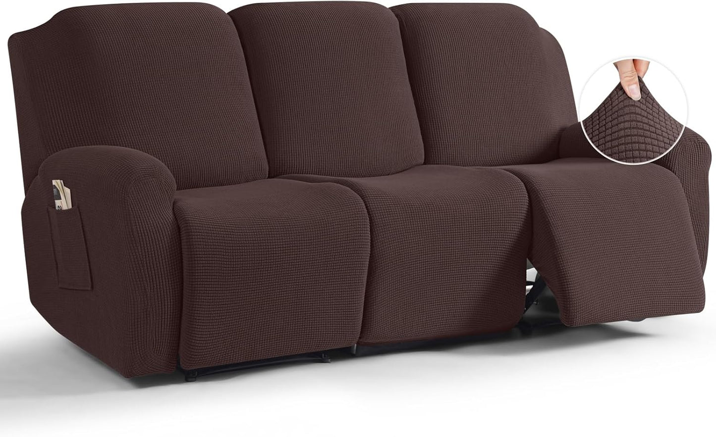 TAOCOCO Recliner Sofa Covers for 3 Seats - Stretchy Protection