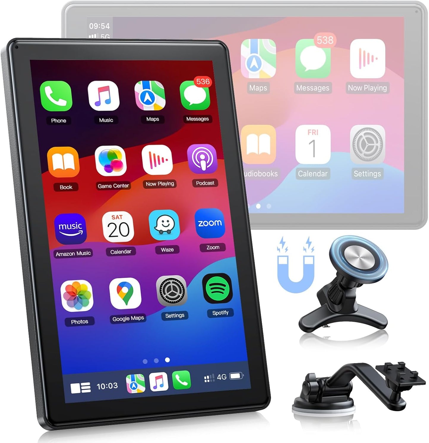 LAMTTO Wireless Apple Carplay Screen: GPS Navigation
