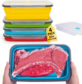 Extra Large Collapsible Food Storage Containers 81 oz 4-Pack - Space