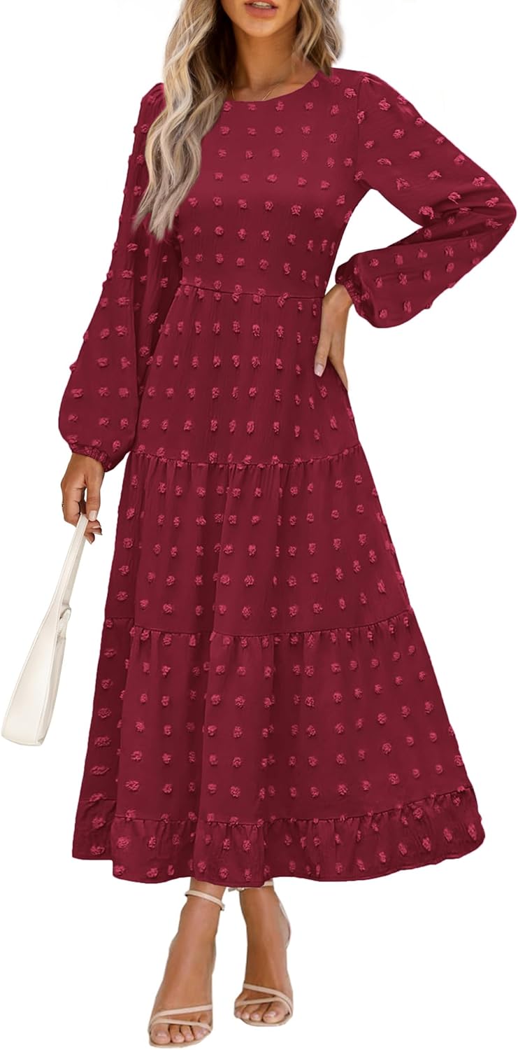 Elegant Long Sleeve Maxi Dress for Women by PRETTYGARDEN
