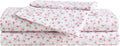 King Bed Sheets Super Soft Satin Sheet Set - Ballet Floral Pink