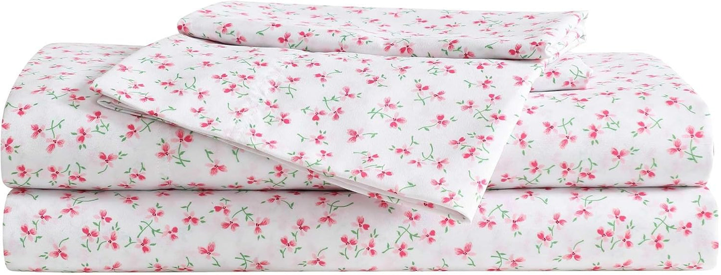 Betsey Johnson King Bed Sheets - Super Soft Floral Bedding Set