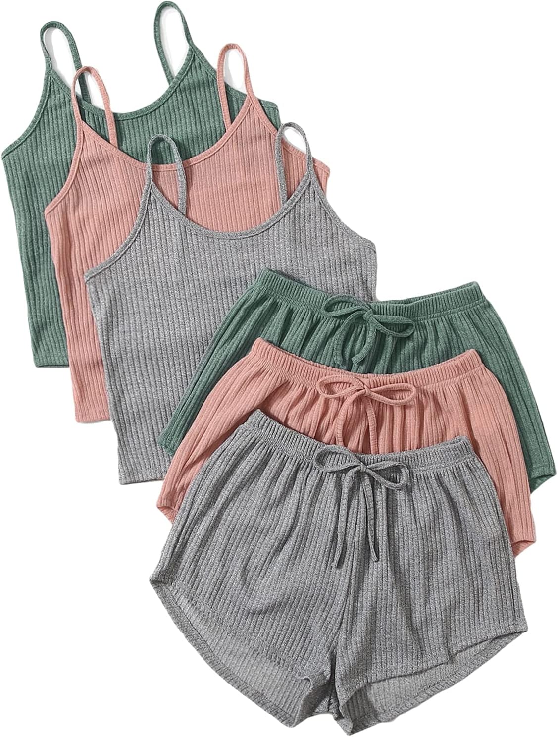 GORGLITTER Women's Ribbed Pajamas Set for Ultimate Comfort