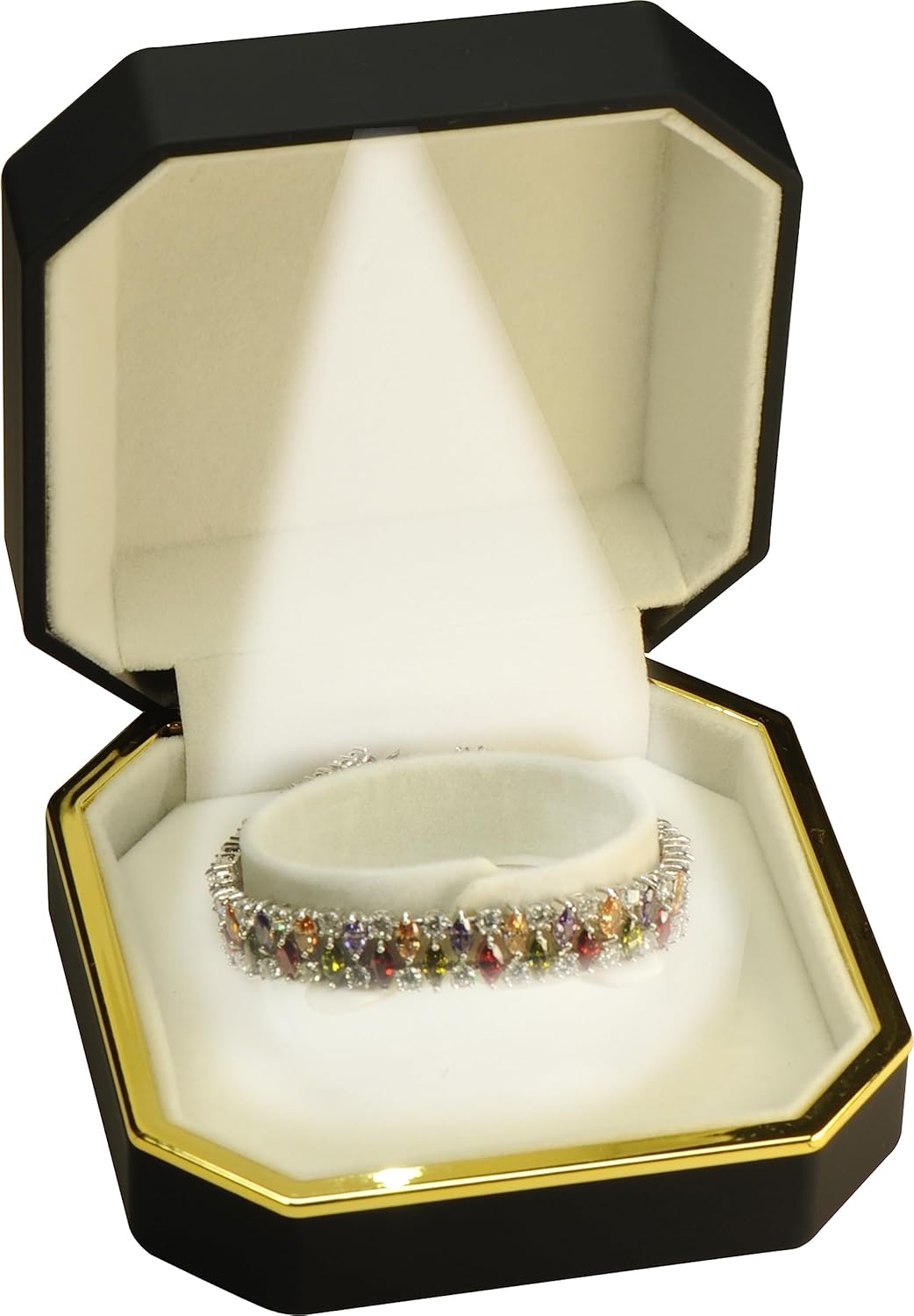 Octagonal LED Bangle Box - Illuminate Your Jewelry