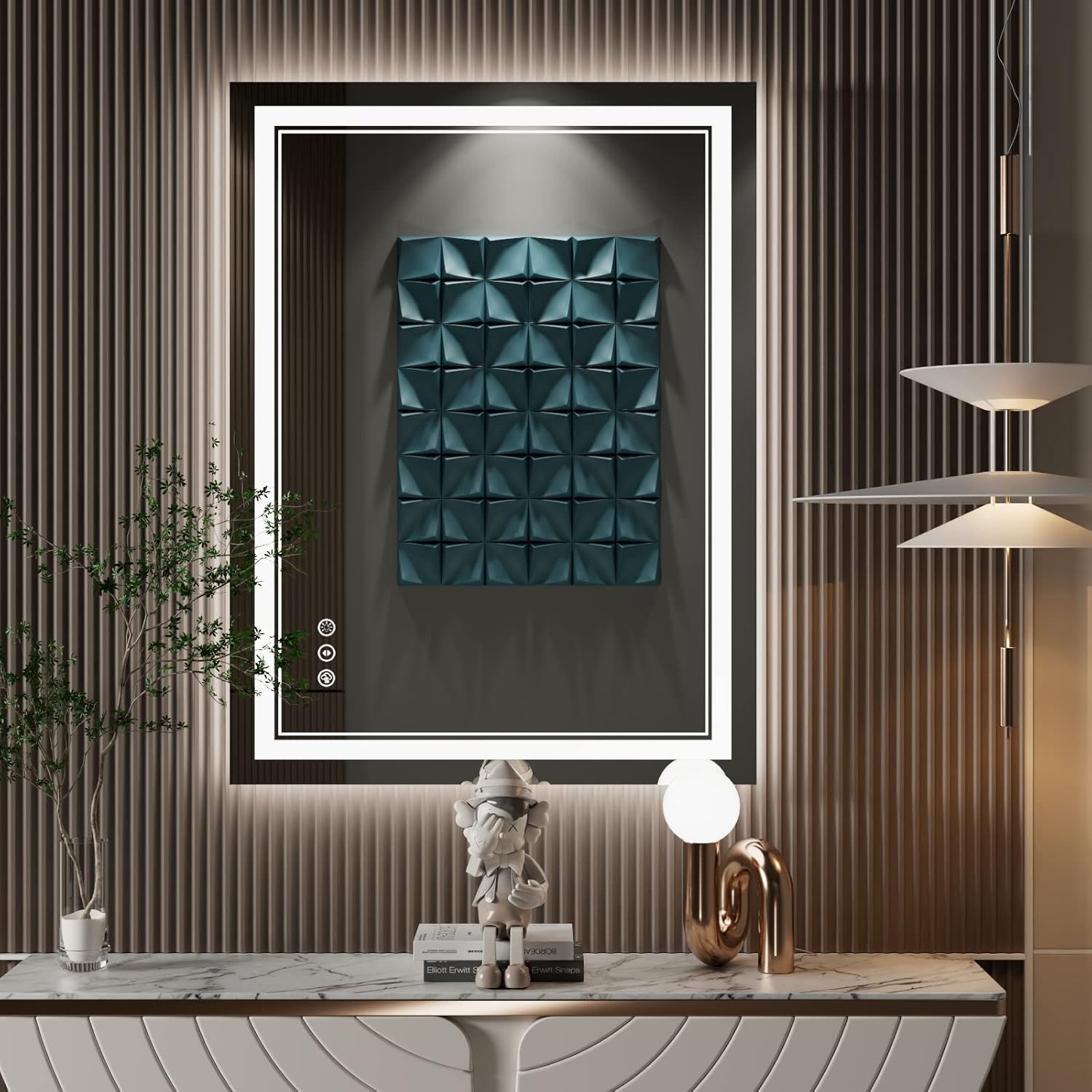 24x32 Inch LED Bathroom Mirror with Lights for Modern Spaces