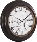 ANDY STAR 24 in Outdoor Clock with Thermometer & Hygrometer