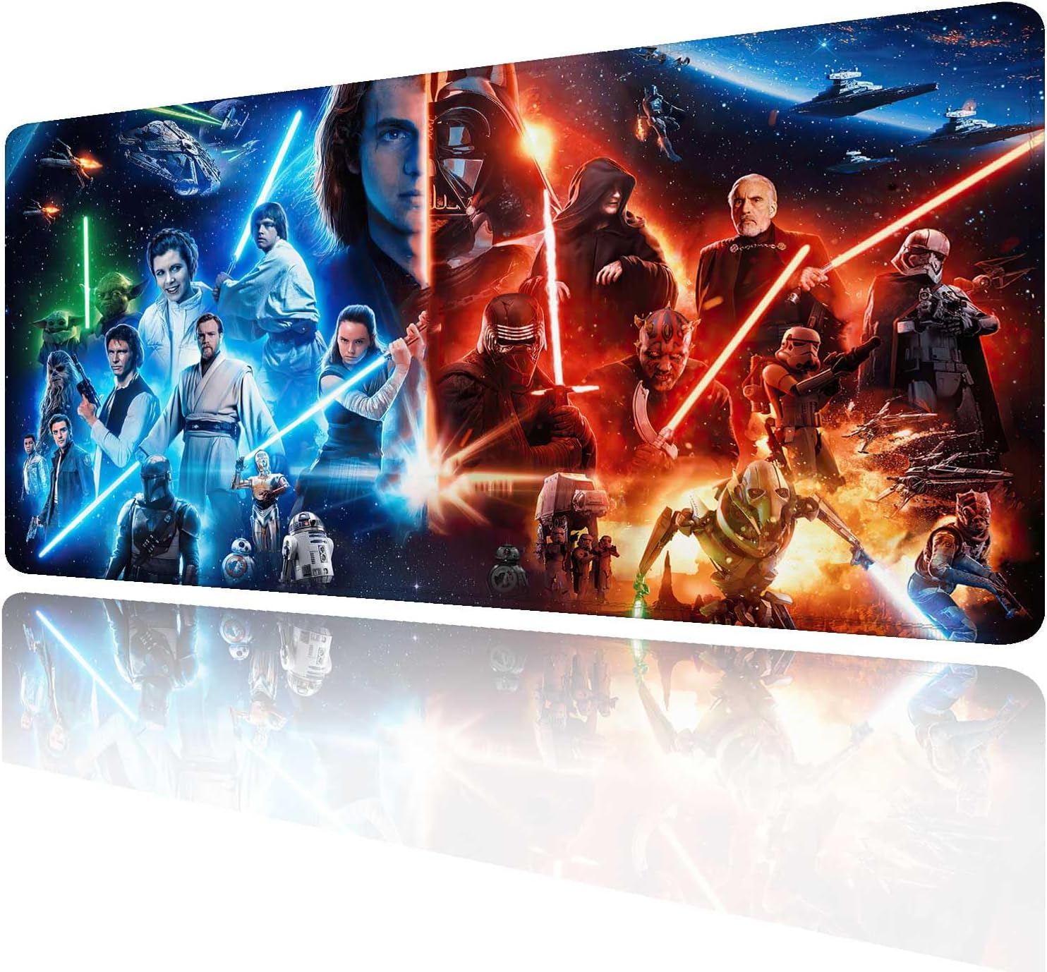 Jasuine XXL Gaming Mouse Pad - Non-Slip Base, Stitched Edges - Ultimate Desk Upgrade!
